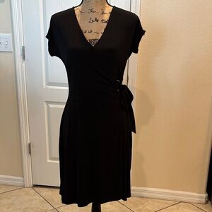 Michael Kors Elegant Black pull over Wrap Dress